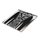 Afrikaanse Abstracte kunst Print Tegeltje (Zijkant)