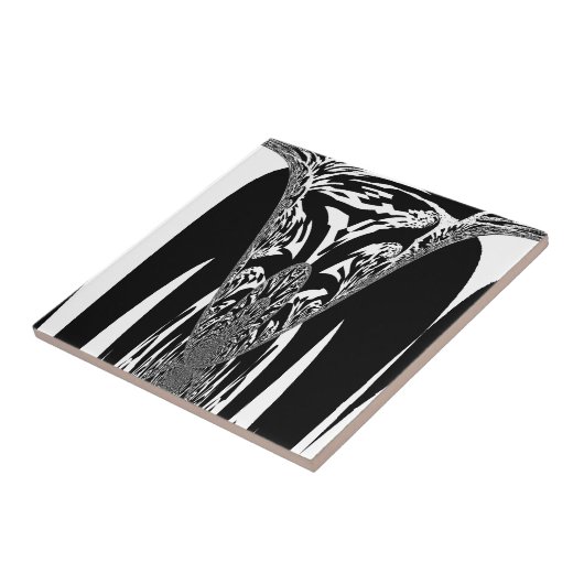 Afrikaanse Abstracte kunst Print Tegeltje (Zijkant)