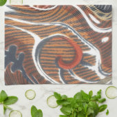 Afrikaanse Abstracte kunst Print Theedoek (Gevouwen)