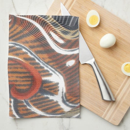 Afrikaanse Abstracte kunst Print Theedoek (Quarter Fold)