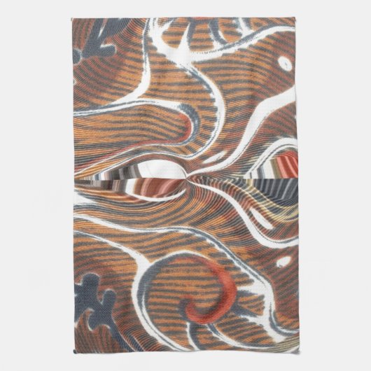 Afrikaanse Abstracte kunst Print Theedoek (Verticaal)