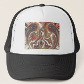 Afrikaanse Abstracte kunst Print Trucker Pet (Voorkant)