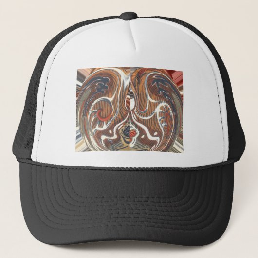 Afrikaanse Abstracte kunst Print Trucker Pet (Voorkant)