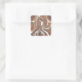 Afrikaanse Abstracte kunst Print Vierkante Sticker (Tas)