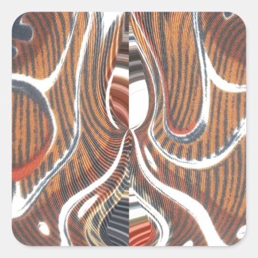 Afrikaanse Abstracte kunst Print Vierkante Sticker (Voorkant)