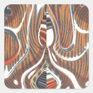 Afrikaanse Abstracte kunst Print Vierkante Sticker