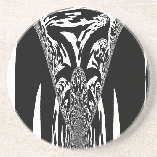 Afrikaanse Abstracte kunst Print Zandsteen Onderzetter (Voorkant)