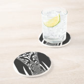 Afrikaanse Abstracte kunst Print Zandsteen Onderzetter (Zijkant)