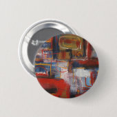 Afrikaanse Abstracte kunst - vierkantjes & cirkels Ronde Button 5,7 Cm (Voorkant /achterkant)