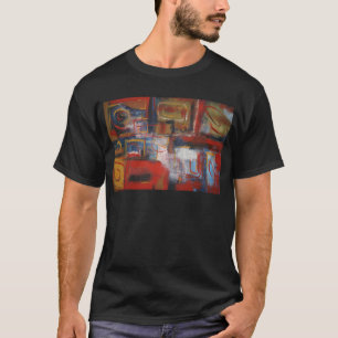 Afrikaanse Abstracte kunst - vierkantjes & cirkels T-shirt