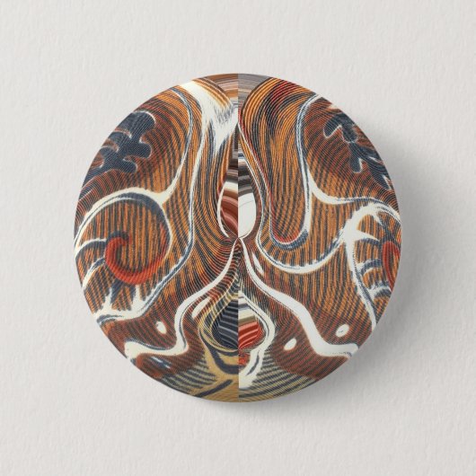 Afrikaanse Abstracte Kunstprint Ronde Button 5,7 Cm (Voorkant)
