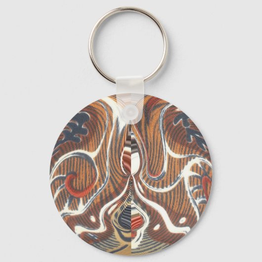 Afrikaanse Abstracte Kunstprint Sleutelhanger (Voorkant)
