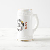 afrikaanse Abstracte safari stein Bierpul (Voorkant rechts)