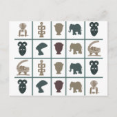 Afrikaanse abstracte stamkunst briefkaart (Voorkant)