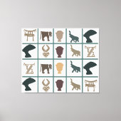 Afrikaanse abstracte stamkunst canvas afdruk (Voorkant)