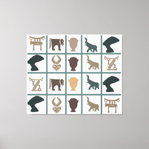 Afrikaanse abstracte stamkunst canvas afdruk