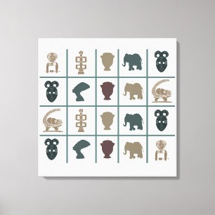 Afrikaanse abstracte stamkunst canvas afdruk