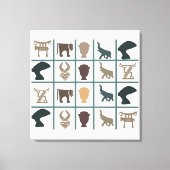 Afrikaanse abstracte stamkunst canvas afdruk (Voorkant)