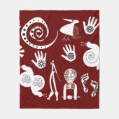 Afrikaanse abstracte stamkunst fleece deken (Voorkant)