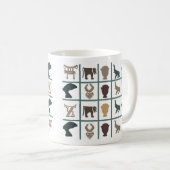 Afrikaanse abstracte stamkunst koffiemok (Voorkant rechts)