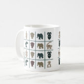 Afrikaanse abstracte stamkunst koffiemok (Voorkant links)