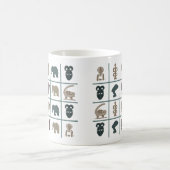 Afrikaanse abstracte stamkunst koffiemok (Center)