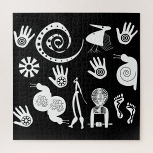 Afrikaanse abstracte stamkunst legpuzzel