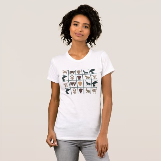Afrikaanse abstracte stamkunst t-shirt (Voorkant volledig)