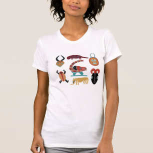 Afrikaanse abstracte stamkunst t-shirt