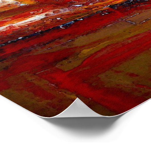 Afrikaanse Abstracte vierkantjes Kunstafdrukken Po Poster (Hoek)