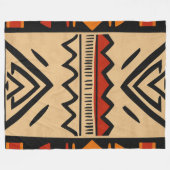 Afrikaanse achtergrond in warme kleuren fleece deken (Voorkant (Horizontaal))