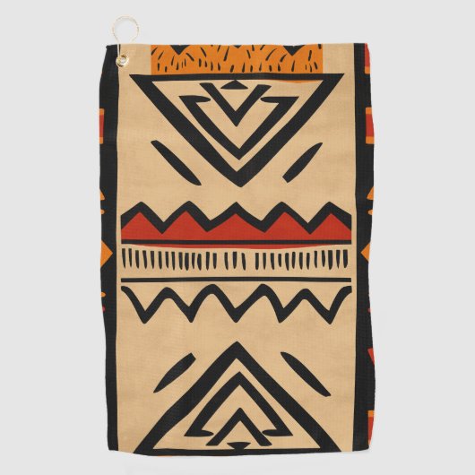 Afrikaanse achtergrond in warme kleuren golfhanddoek (Voorkant)