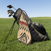 Afrikaanse achtergrond in warme kleuren golfhanddoek (Groen)