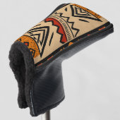 Afrikaanse achtergrond in warme kleuren golfheadcover (3/4 voorkant)