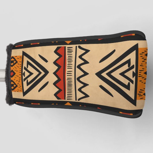 Afrikaanse achtergrond in warme kleuren golfheadcover (Voorkant)