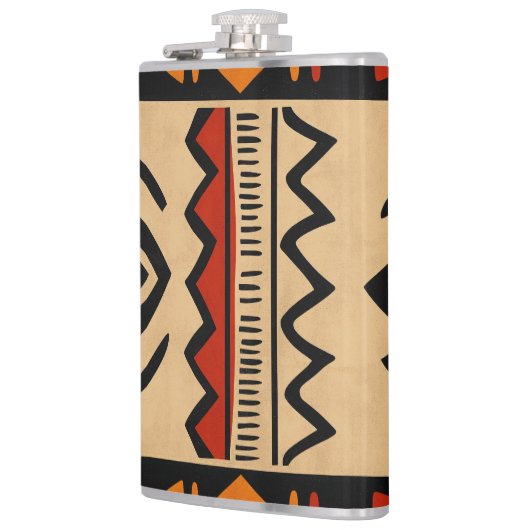 Afrikaanse achtergrond in warme kleuren heupfles (Links)