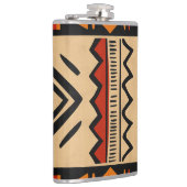 Afrikaanse achtergrond in warme kleuren heupfles (Rechts)