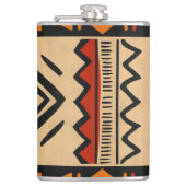 Afrikaanse achtergrond in warme kleuren heupfles (Voorkant)