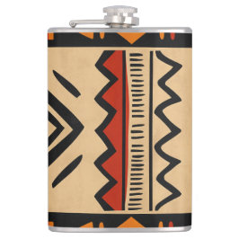 Afrikaanse achtergrond in warme kleuren heupfles