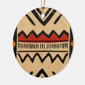 Afrikaanse achtergrond in warme kleuren keramisch ornament (Links)