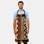 Afrikaanse achtergrond in warme kleuren schort (Gedragen)