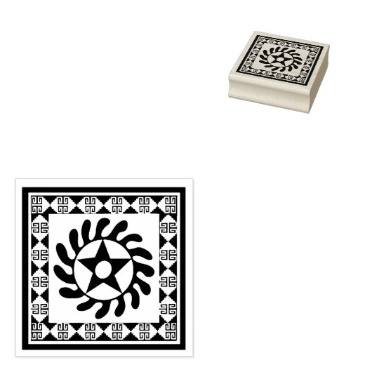 Afrikaanse Adinkra Design Rubber Stamp Rubberstempel (Gestempeld)