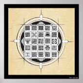 Afrikaanse adinkra en Koerdische Arabisch, op het  Poster (Voorkant)