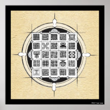 Afrikaanse adinkra en Koerdische Arabisch, op het