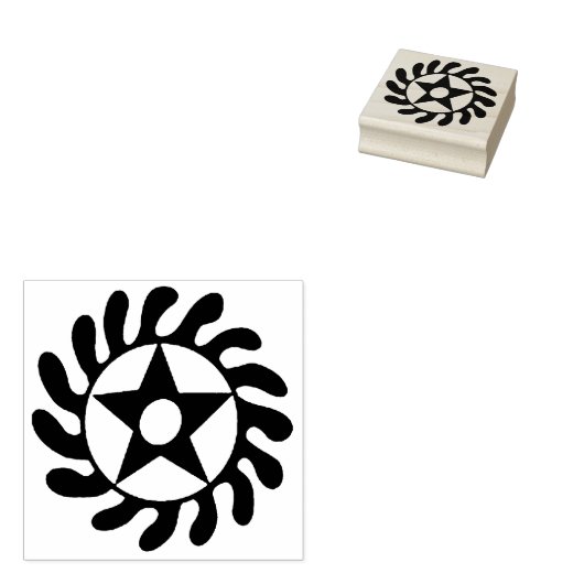 Afrikaanse Adinkra Rubber Stempel "Nieuw Beginning (Gestempeld)
