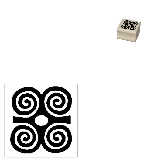 Afrikaanse Adinkra rubberen stempel, Adinkra symbo Rubberstempel (Gestempeld)