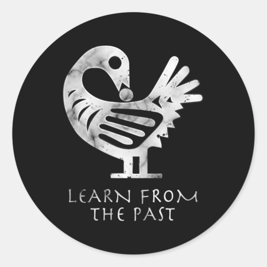 Afrikaanse Adinkra Sankofa aka Leer van het verled Ronde Sticker (Voorkant)