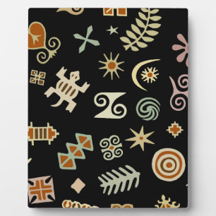 Afrikaanse adinkra-symbolen fotoplaat