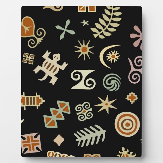 Afrikaanse adinkra-symbolen fotoplaat (Voorkant)