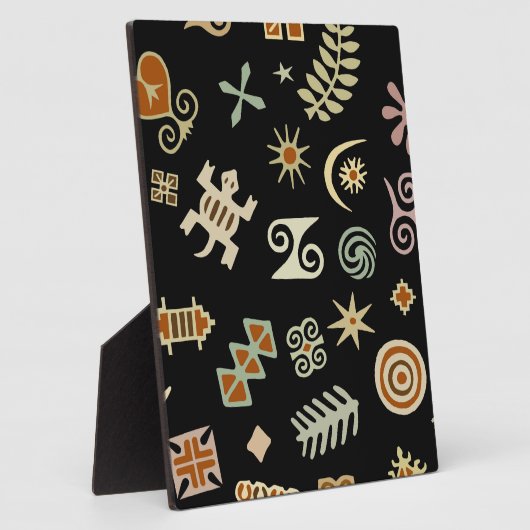 Afrikaanse adinkra-symbolen fotoplaat (Zijkant)